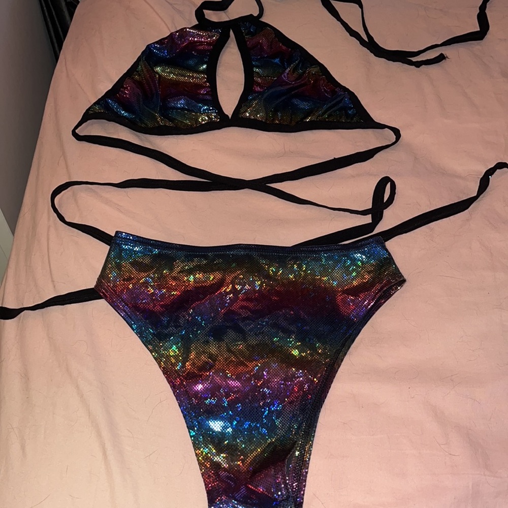 Rainbow rave outfit 🌈💓